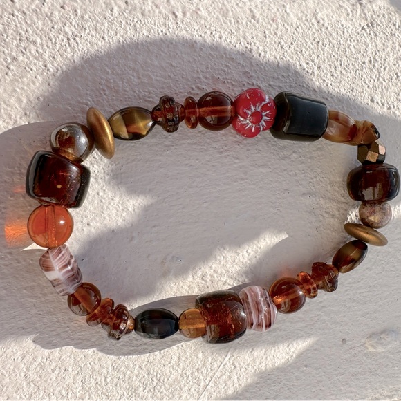 BRACELET - Elegant Beaded Bracelet Set - UNISEX- Black and Brown and … - Picture 9 of 10